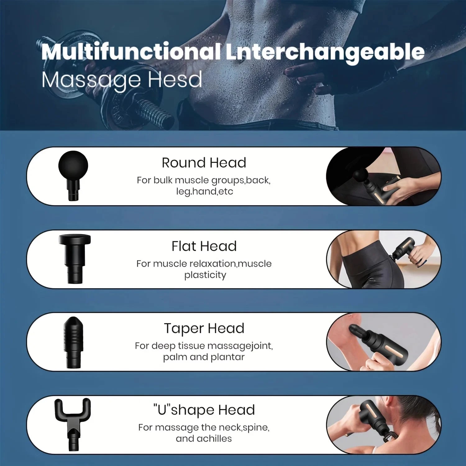 Mini Percussion Massage Gun — 6-Speed Deep Tissue Massager for Muscle Recovery