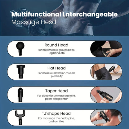 Mini Percussion Massage Gun — 6-Speed Deep Tissue Massager for Muscle Recovery
