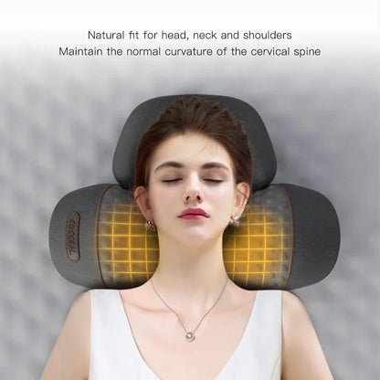 Heated Neck Support Pillow — Vibration & Optional Gentle Stretch