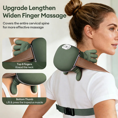 Upgrade finger massage nodes covering entire cervical spine for deep relief