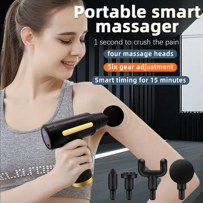 Mini Percussion Massage Gun — 6-Speed Deep Tissue Massager for Muscle Recovery