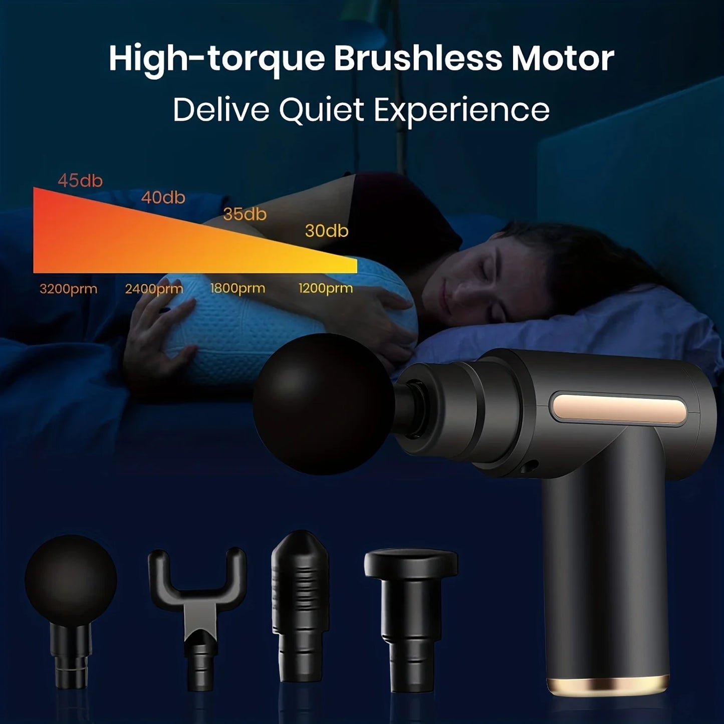 Mini Percussion Massage Gun — 6-Speed Deep Tissue Massager for Muscle Recovery