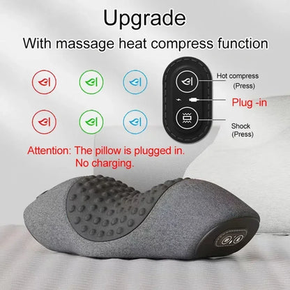 Heated Neck Support Pillow — Vibration & Optional Gentle Stretch