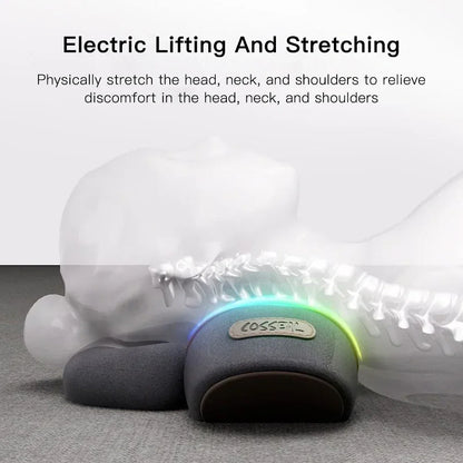 Heated Neck Support Pillow — Vibration & Optional Gentle Stretch