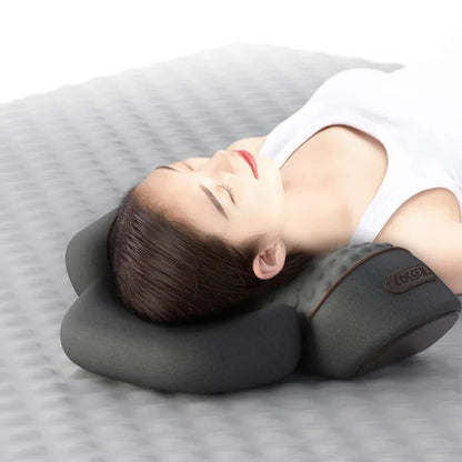 Heated Neck Support Pillow — Vibration & Optional Gentle Stretch
