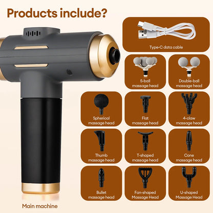 11-in-1 Percussion Massage Gun — 99 Adjustable Speeds