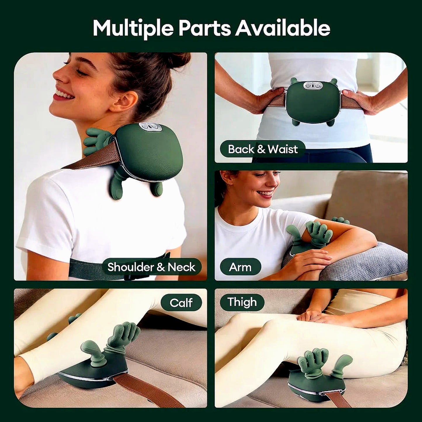 Massager used on neck, shoulder, back, waist, arm, calf and thigh